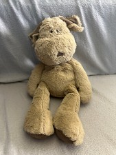 Mamas and Papas brown puppy dog comforter soft toy plush