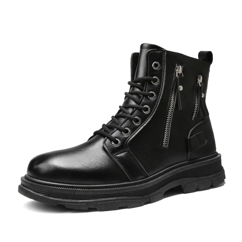 Zip Ankle Boots British Black Lace 