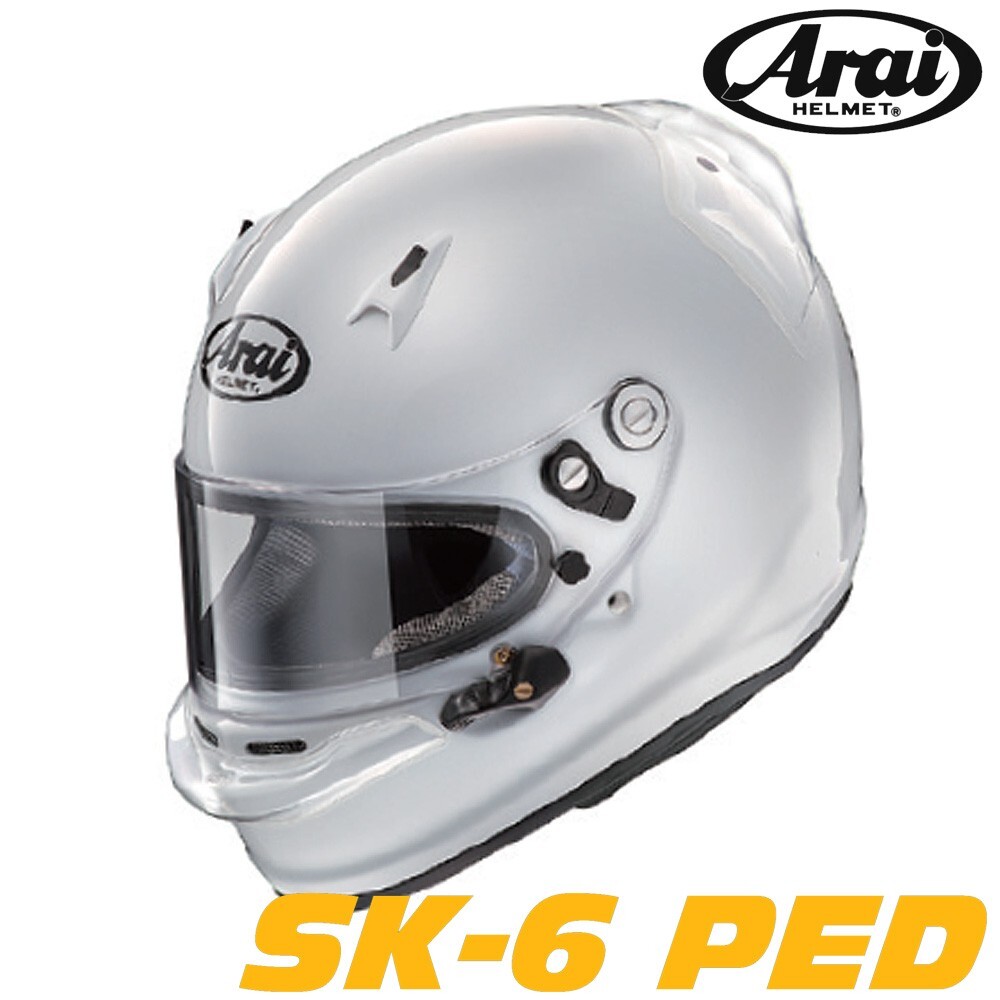 Casque Intégral Arai SK-6 PED Karting – Taille M (57-58 Cm), Blanc, Neuf