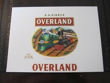 Overland Original Cigar Box Label - Perfect Unused Condition Made in USA !