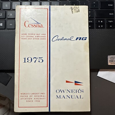 Cessna Model 177RG Cardinal RG Owner's Manual 1975 Original