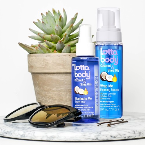 Lottabody Coconut Oil and Shea Wrap Me Foaming Curl Mousse Creates Soft Wrap... - Picture 4 of 8