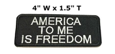 America Is Freedom Embroidered Iron or Sew-on Patch Morale Tactical