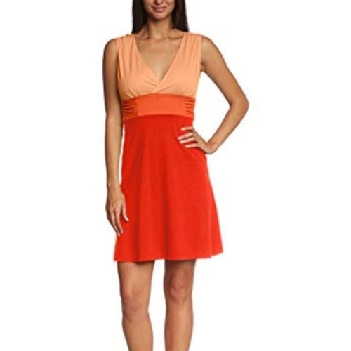 Patagonia Womens Dress S Organic Cotton Blend Peach Orange Red Sleeveless V Neck - Picture 8 of 8