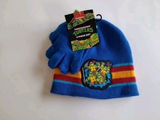 TMNT Teenage Mutant Ninja Turtles Kids Beanie Hat  Gloves Set NEW Toddler