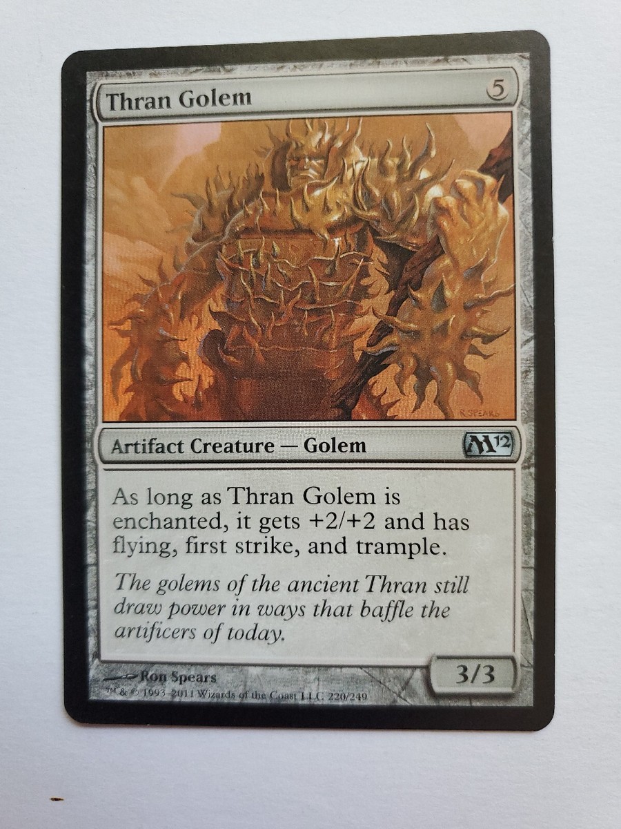 MTG Magic The Gathering Card Thran Golem Artifact Creature Golem M12 | eBay