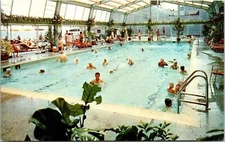 Resorts International Hotel Casinos Pool Postcard Atlantic City Nj Postcard