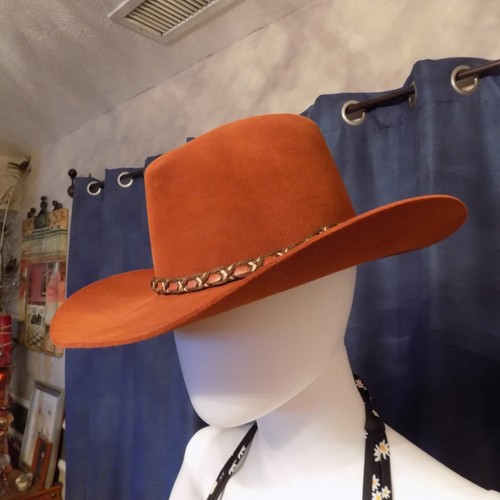 VTG Resistol Felt Self Conforming 7 1/4 RUST Color Western Hat Stagecoach - Picture 3 of 22