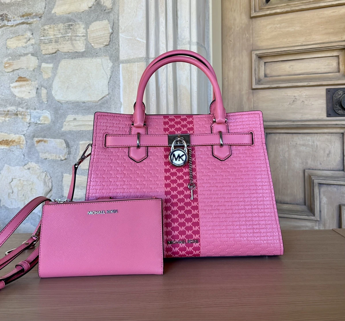 michael kors hamilton bag pink