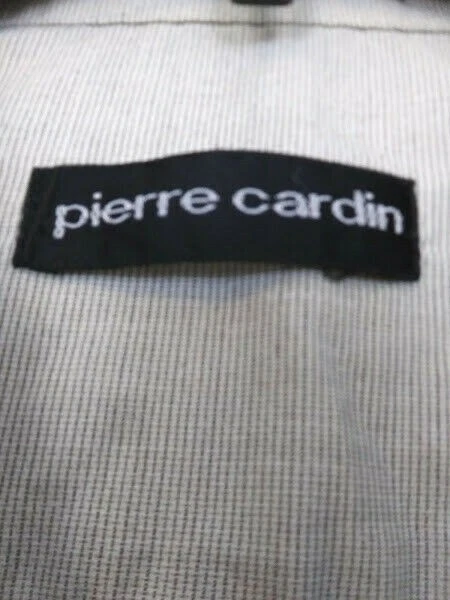 Pierre Cardin Shirt Mens Size 18 Beige Button Down Casual Long Sleeves Collar - Image 2 of 4