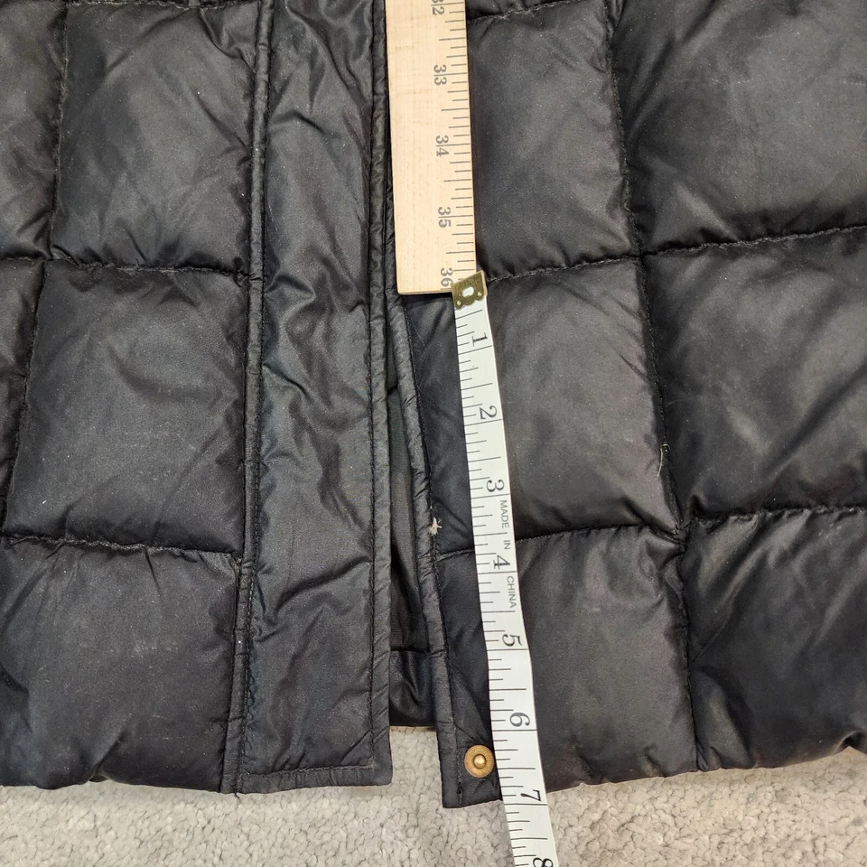 Abrigo chaqueta acolchada larga con capucha Southpole para mujer negro grande Foto 3 de 4