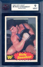 1985 Topps O-Pee-Chee OPC #5 Ricky The Dragon Steamboat RC WWF Rookie KSA 9 MINT