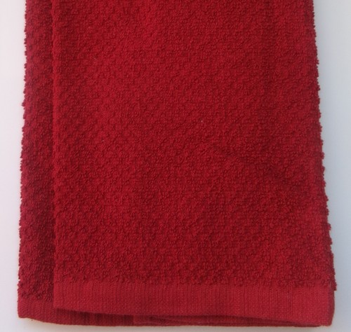 FULL uncut SOLID BURGUNDY color The Big One Cotton Kitchen Towel NEW - Picture 2 of 2
