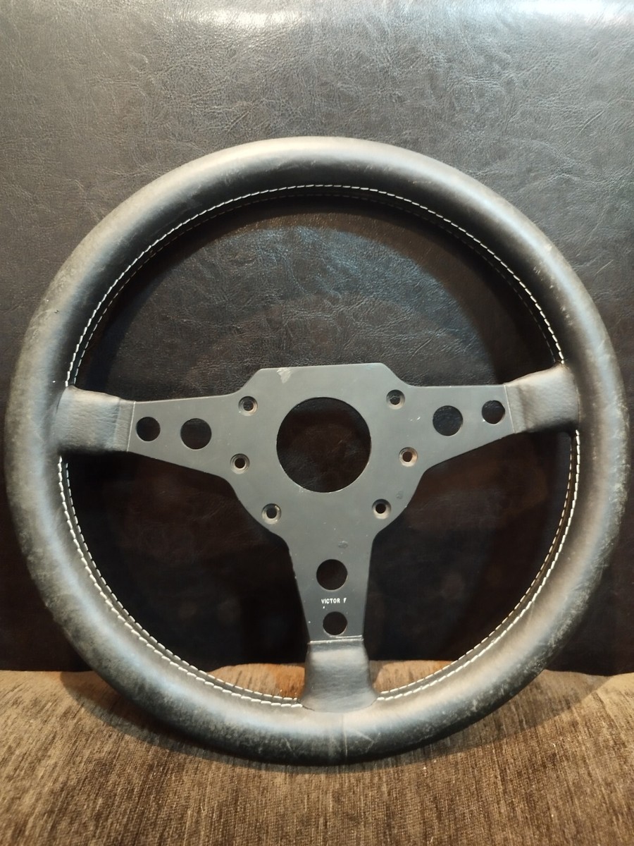 VICTOR F authentic leather 360mm Rare KBA70010 Steering
