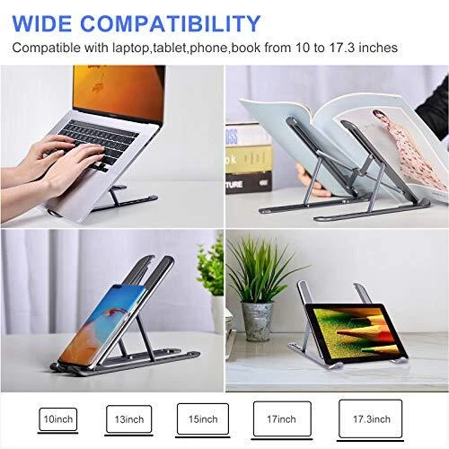 6-Level Height Adjustable Portable Laptop Stand Riser