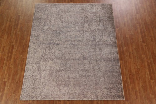 Transitional Floral Beige Brown Art Deco Indian Area Rug 8x10 Living Room Rug - Picture 3 of 12