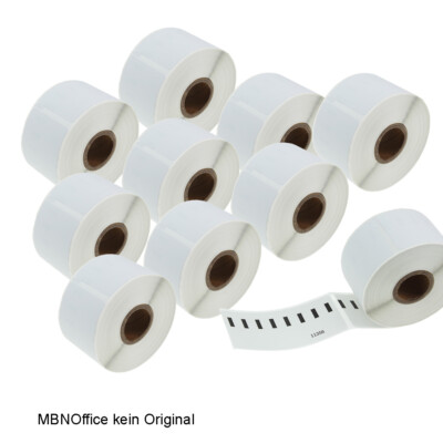 10x Rollen (je 300 Label) Etiketten passend Dymo A11356 41x89mm (3000x Labels)