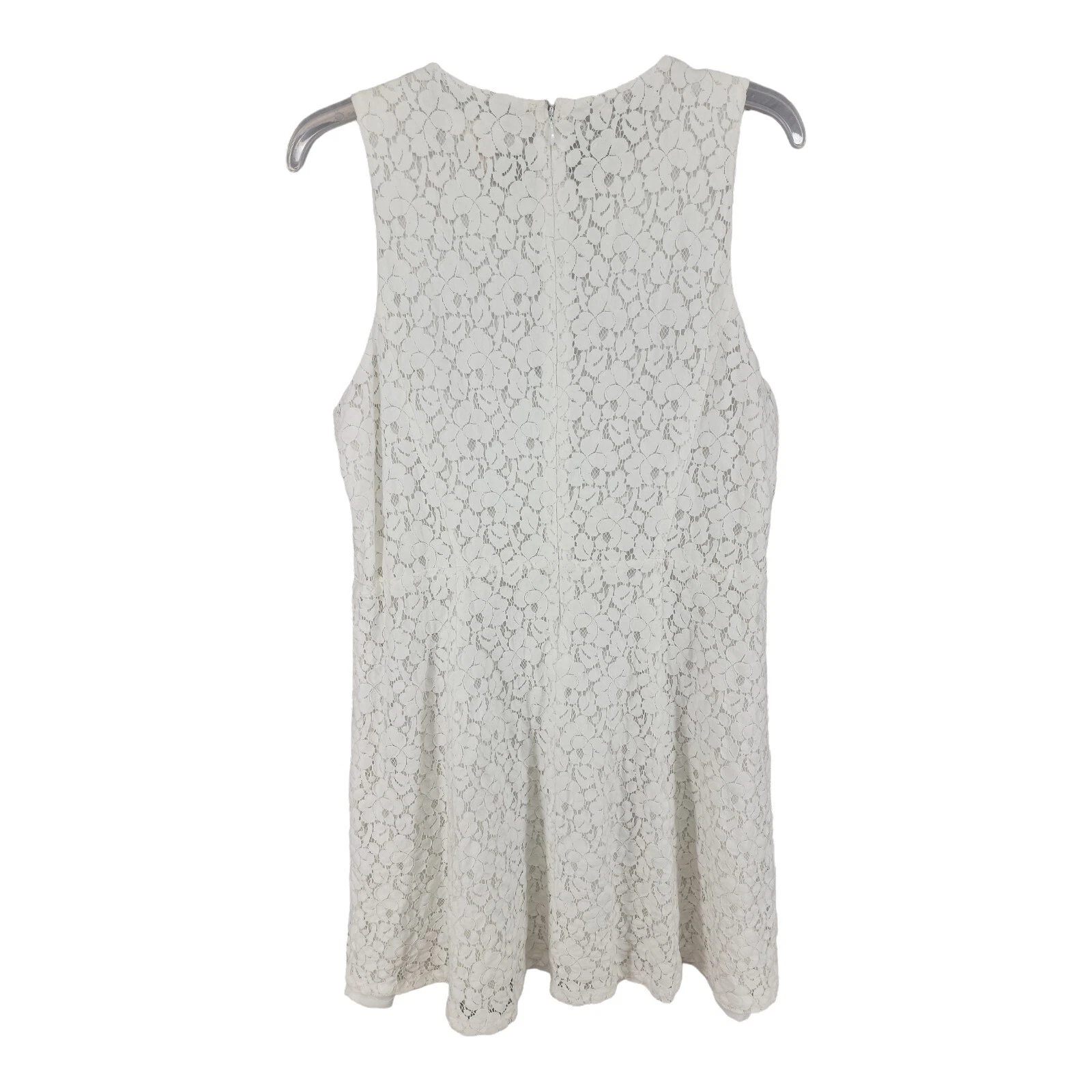 Abito donna Michael Kors pizzo floreale 10 senza maniche bianco carriera casual estivo