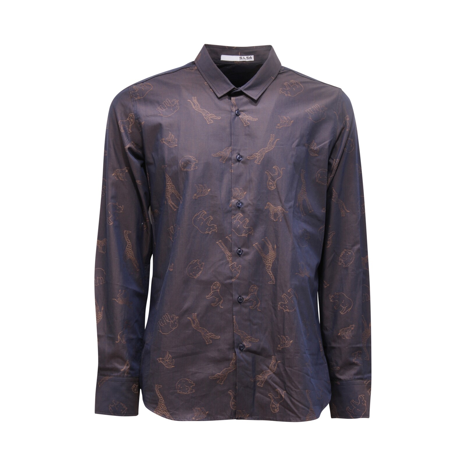 6615AR мужская рубашка camicia uomo S.L.56 синего цвета