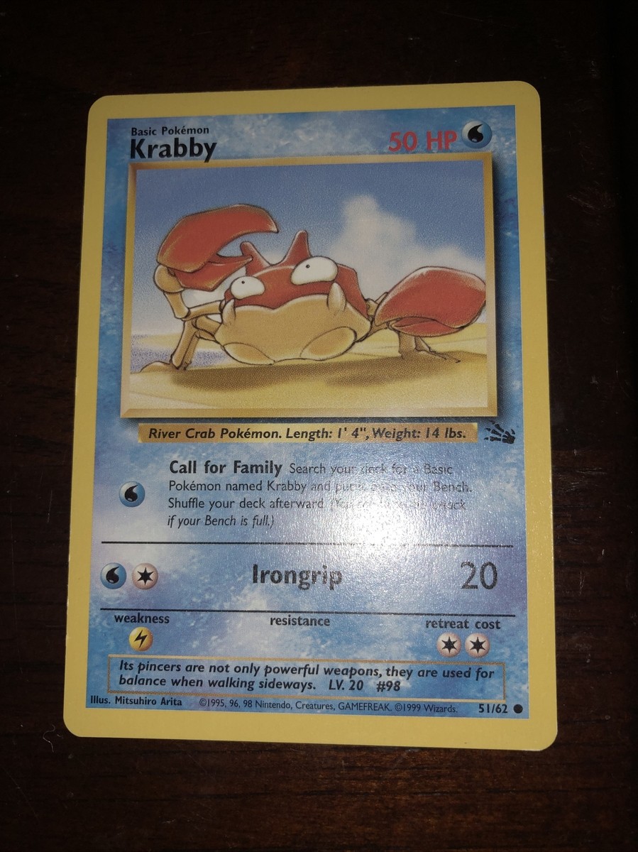 1995 krabby pokemon card value Pokmon Card Action Flipz 3D Premier Edition #24 Krabby