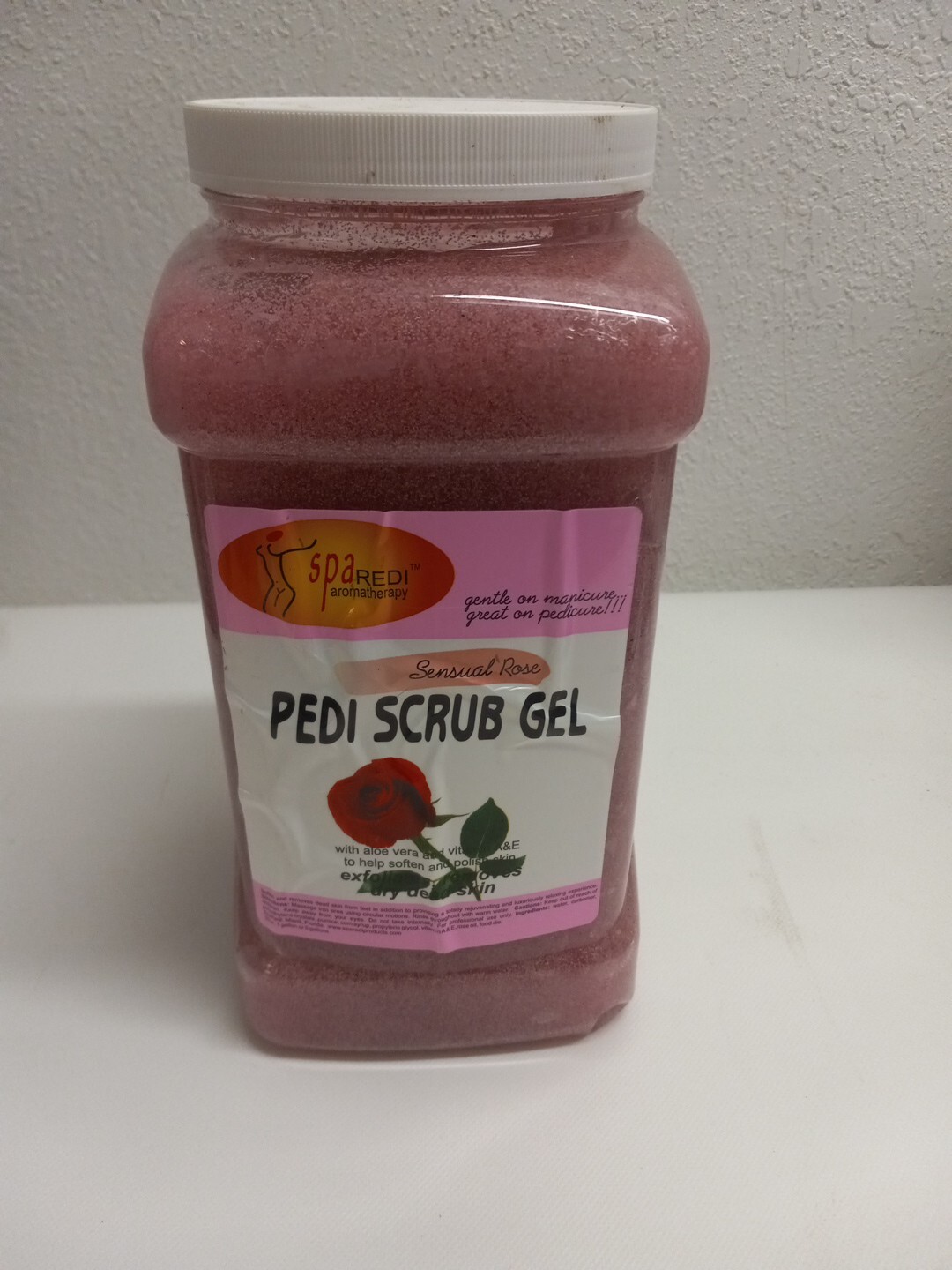 Spa Redi Pedi Scrub Gel - Sensual Rose 128 oz