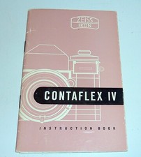 1956 ZEISS CONTAFLEX IV CAMERA ORIGINAL INSTRUCTIONS SCARCE MANUAL