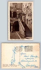 Firenze Scala del Cortile del Bargello Vintage Postcard from Italy