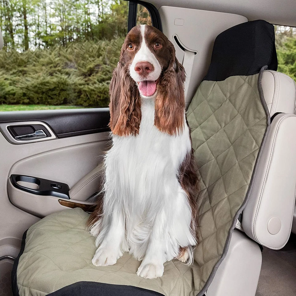 PetSafe Solvit 62456 Happy Ride Quilted Bucket Seat Cover Green Cotton 52" x 22" - Image 2 of 4