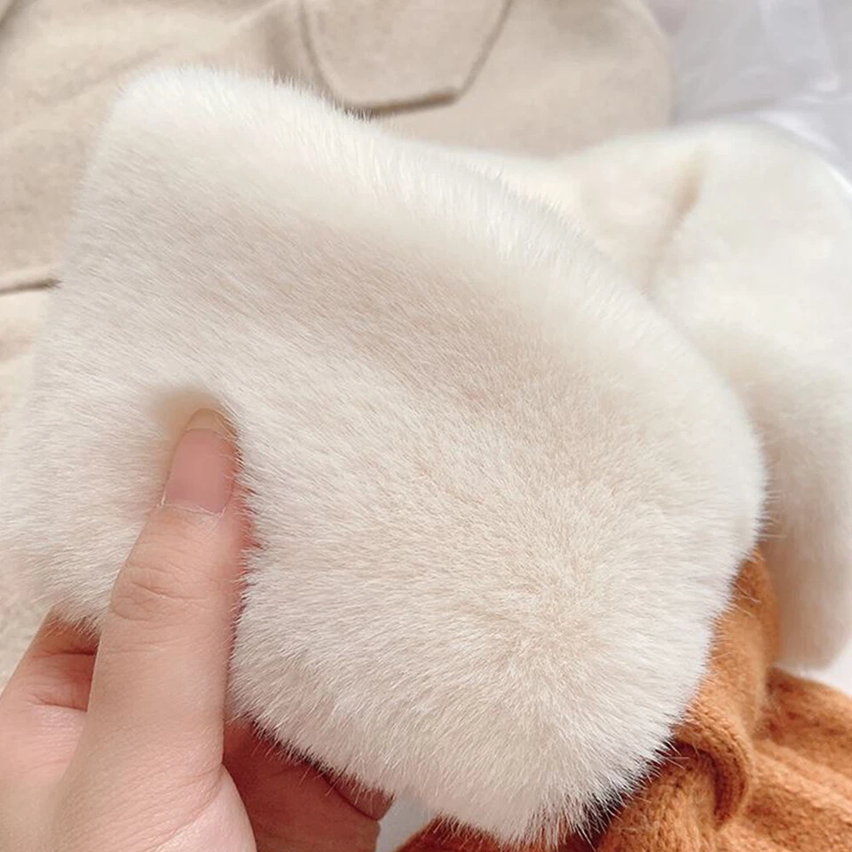 Faux Fur Collar Scarf Stole Wrap Scarves Shawl Women Ladies Winter Warm Fluffy - Image 4 of 4