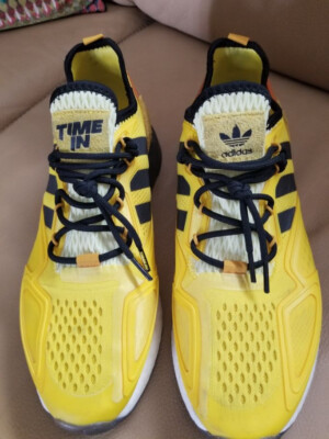Adidas Ninja x ZX 2K Boost Time In sz 10.5 Yellow Legacy Gold FZ1882 shoes RARE