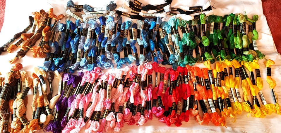 Lot 150 Skeins of DMC 25 6 Ply Mouline Embroidery Thread in a Rainbow Assortment - Image 2 of 4