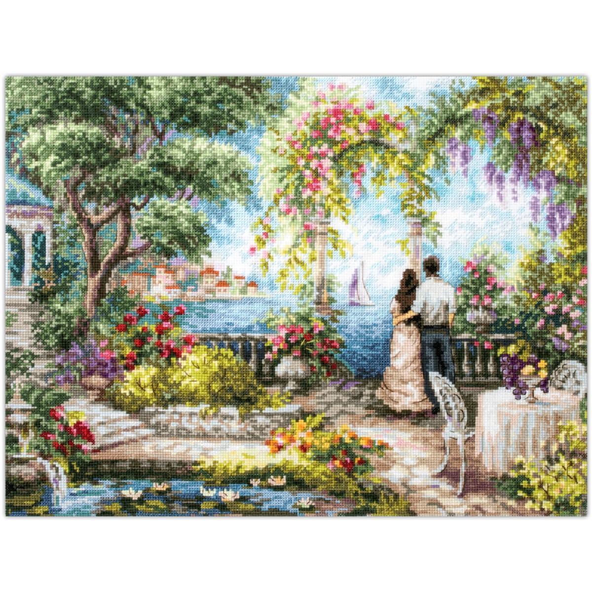 Magic Needle Zweigart Edition counted cross stitch kit ""Romantic Story"", 41x31cm