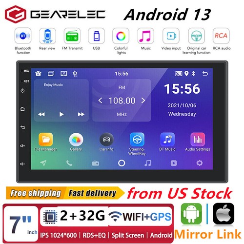 7" 2Din Android 13 Carplay Car Stereo Radio GPS MP5 Bluetooth WiFi RDS FM 2+32GB