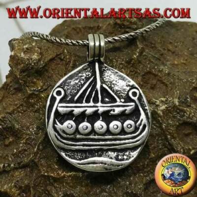 Ciondolo in argento 925   Drakkar nave norrena vichinga, Gioielli celtici.