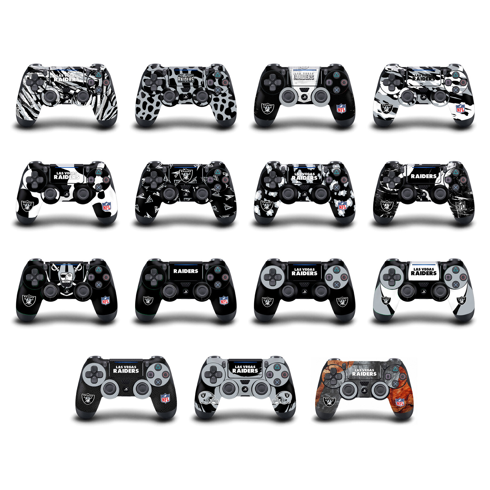 OFFICIAL NFL LAS VEGAS RAIDERS VINYL SKIN DECAL FOR DUALSHOCK 4 CONTROLLER
