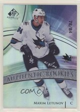 2020-21 Upper Deck SP Game Used Authentic Rookies 78/84 Maxim Letunov #186 08qb