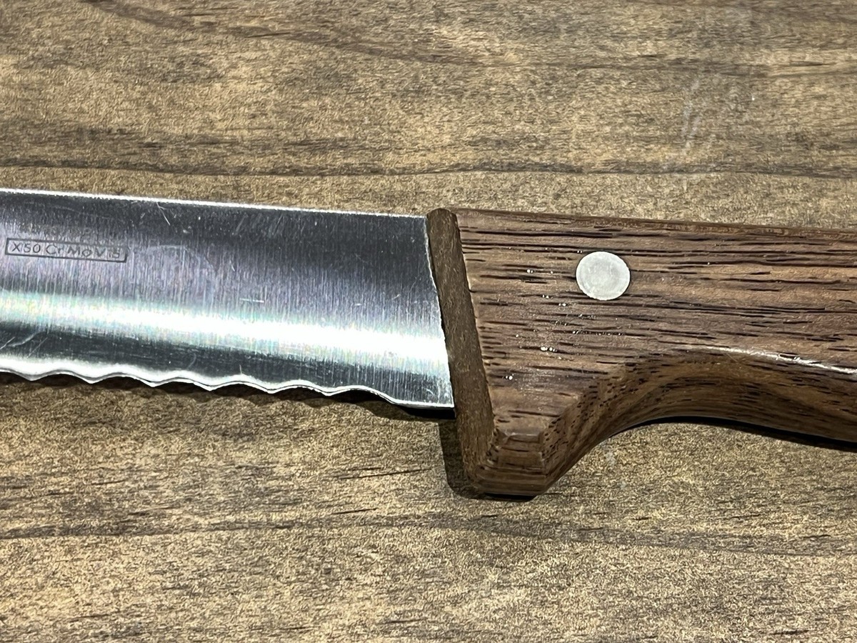 Vintage RARE Ed. Wusthof Dreizackwerk Bread Knife 12” Blade With