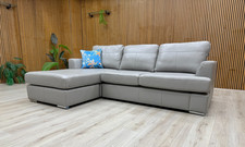 DFS 'Freya' 4 Seater Lounger Dove Grey Beau Leather Left Hand RRP £1900 NEW
