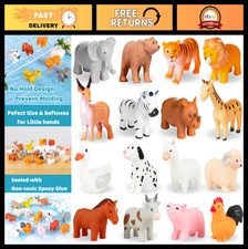 Colorful Baby Bath Toys for Infants  Toddlers, No Hole Animal Set, 16 Pcs