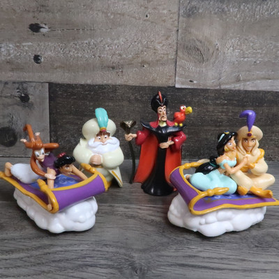 Disney Aladdin Figure Lot Applause Mattel Abu Jasmine Jafar