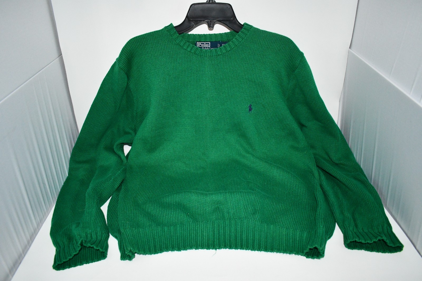 Polo Ralph Lauren Cotton Kelly Green Sweater Size XX Large Great Condition