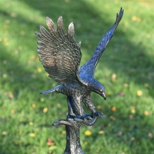 Cast Aluminium 'Eclipse' The Eagle Aged Verdigris Garden Sculpture - 60cm