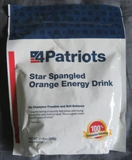 4Patriots Star Spangled Orange Energy Drink Mix Food Prep Camping 2 qts 8 cups