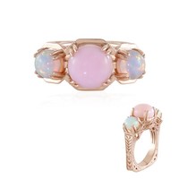 Cavill Damenring Sterlingsilber RoséVergold 2,81Ct Pink Opal Elegant-