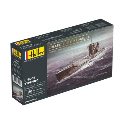 Heller Historical Model 1/400 U-Boat Type VII C - Collection Historique New