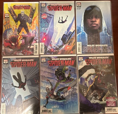 Miles Morales Spider-Man Lot of 6 Marvel Comics #5, 7, 8, 9, 11, 12.  VF- NM  ️