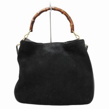 Gucci borsa tote in camoscio bambù nera tracolla vintage autentica