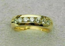 2Ct Round Cut Simulated Diamond Men's Wedding Band Ring 14k Yellow Gold Plated