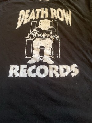 Death Row Records Men's Short Sleeve T-Shirt Black Graphic Tee Size XL