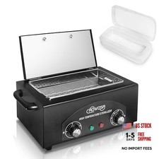 High Temperature Metal Tool Cleaning Box, 2L Dry Heat Cabinet Beauty Hair Black